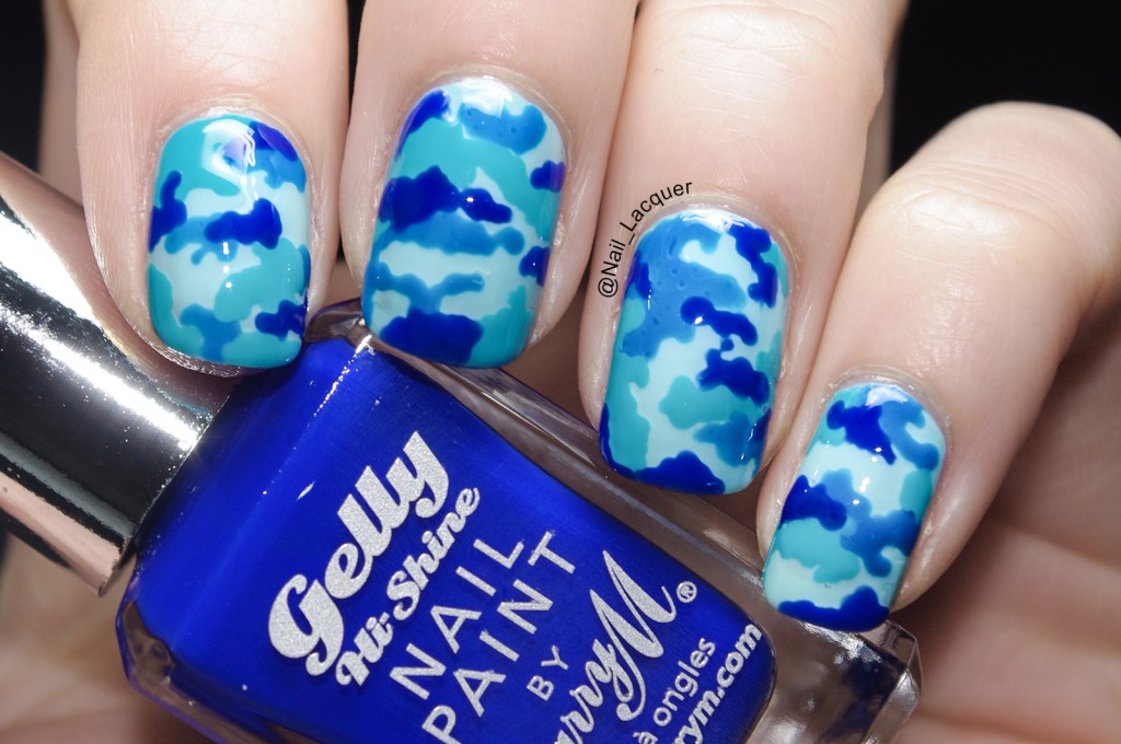 10. Camouflage Nail Art: Blue and Green Ombre - wide 10