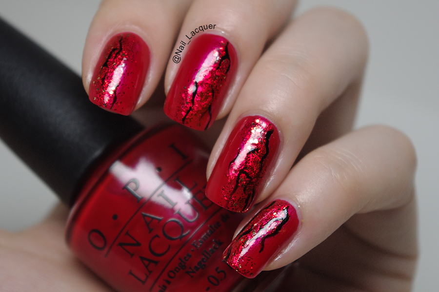 Red nail art - Nail Lacquer UK