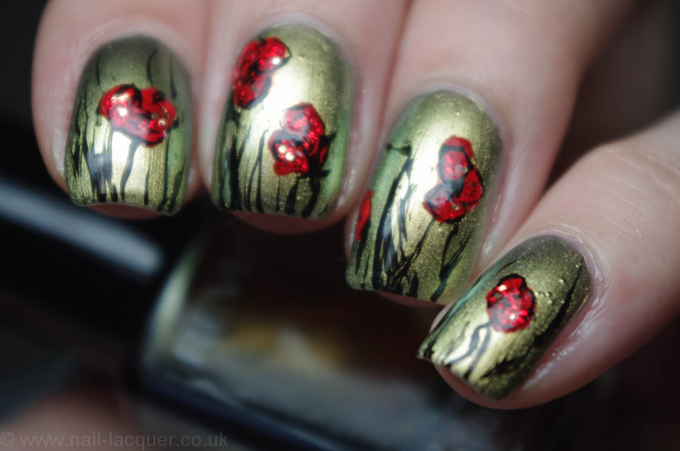 remembrance poppy nail art (3)
