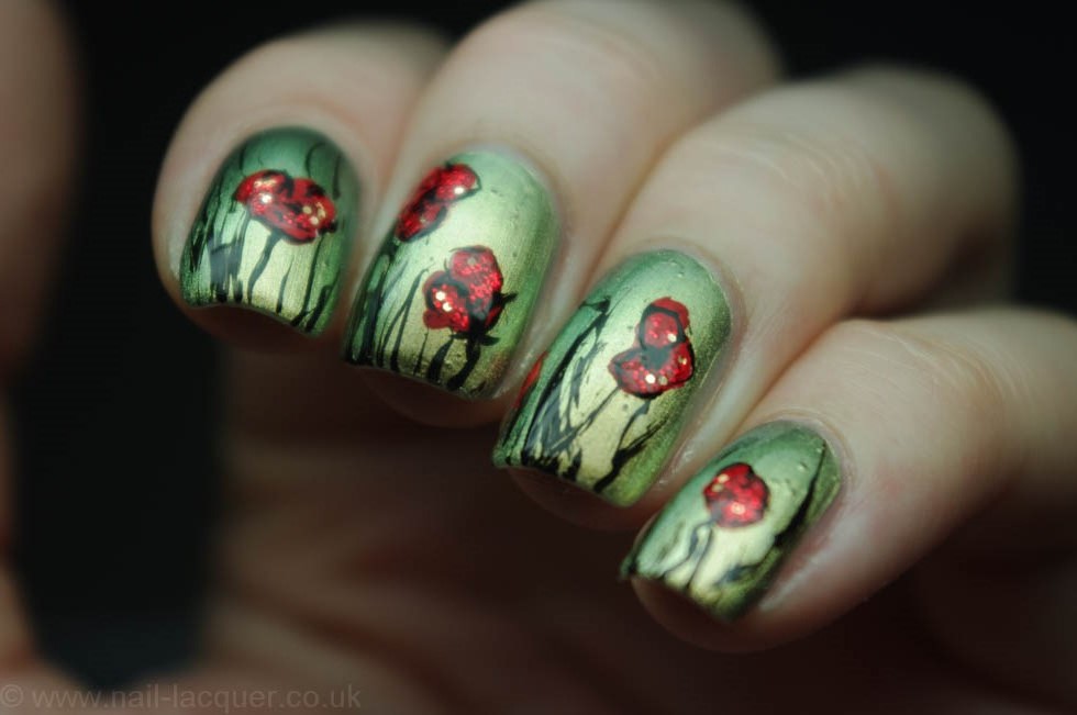 remembrance poppy nail art (4)