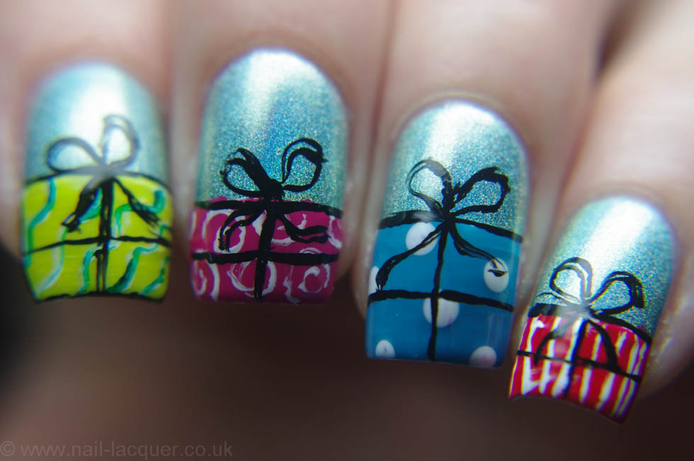 christmas-presents-nail-art (12)